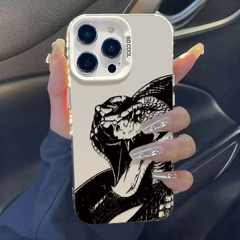 Nueva personalidad pitón para iPhone 16 funda para teléfono móvil Apple 15promax/14 creativo 13pro12 Europa y América