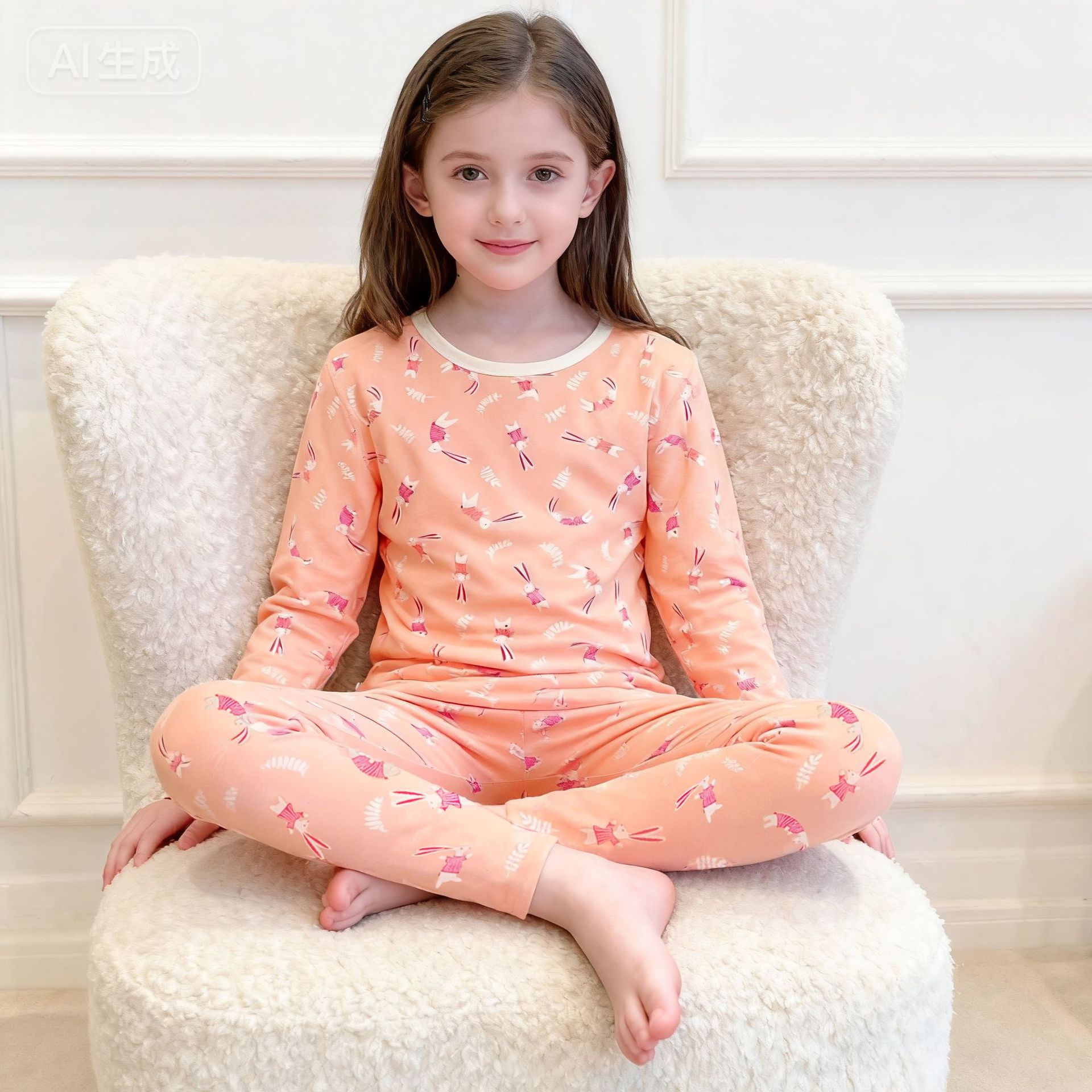 Long ears rabbit orange