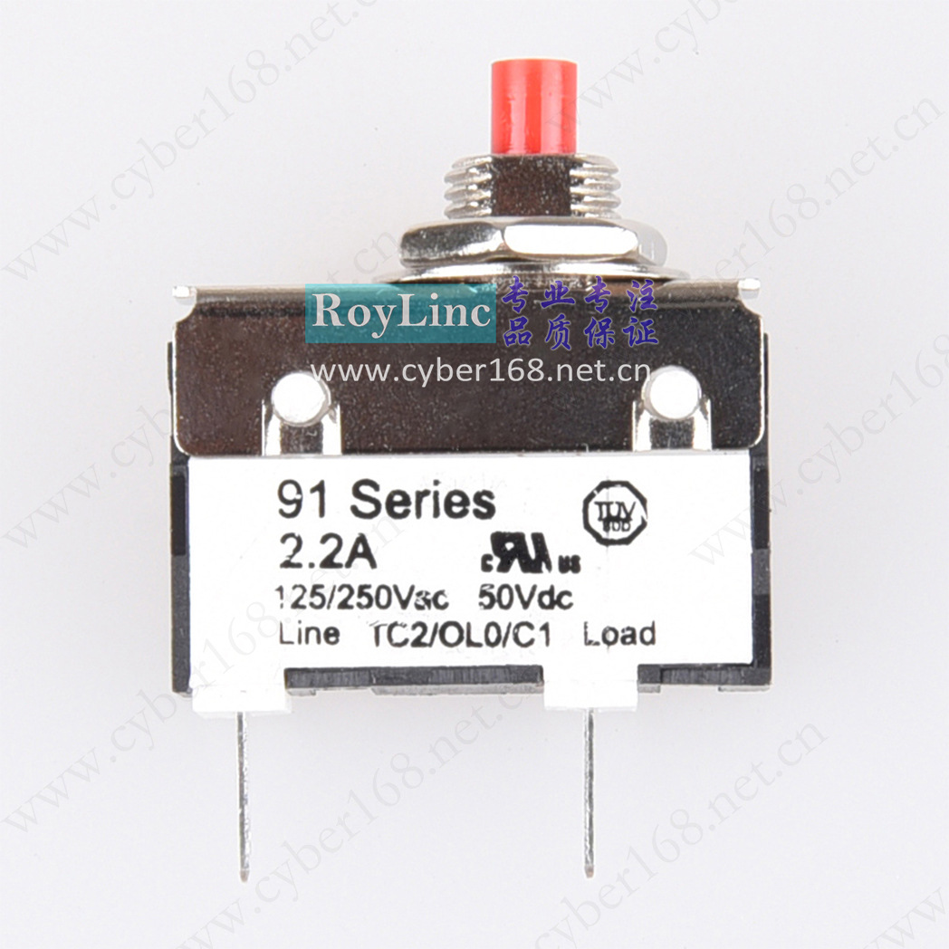 KUOYUH 91 Series 2.2A断路器过载保护器0.5-10Amps 台湾进口Rohs