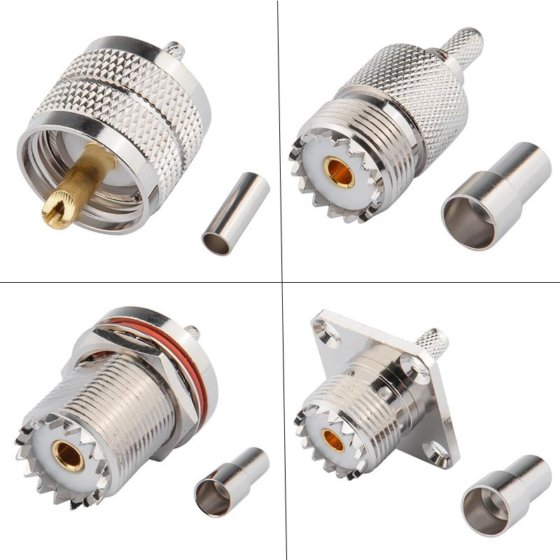 RF连接器PL259/ SO239 /UHF公母馈线头/接RG316、 RG58 、LMR300