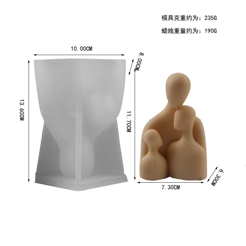 Retrato aromaterapia vela molde de silicona DIY jabón hecho a mano jabón fragante piedra cuerpo yeso Decoración