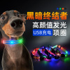 LED luster gel pets colorful flash pets pull rope rope USB charging dog neck ring can be used as logo