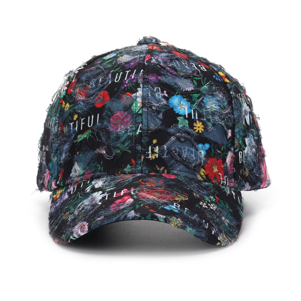 Ethnic Style Floral Baseball Cap For Women Sun Protection Hat_voghion.com