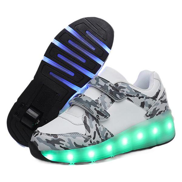 children's dual wheel invisible trend skates for boys for students