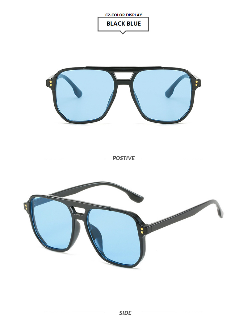 Retro Geometric Ac Toad Glasses Full Frame Men's Sunglasses display picture 2