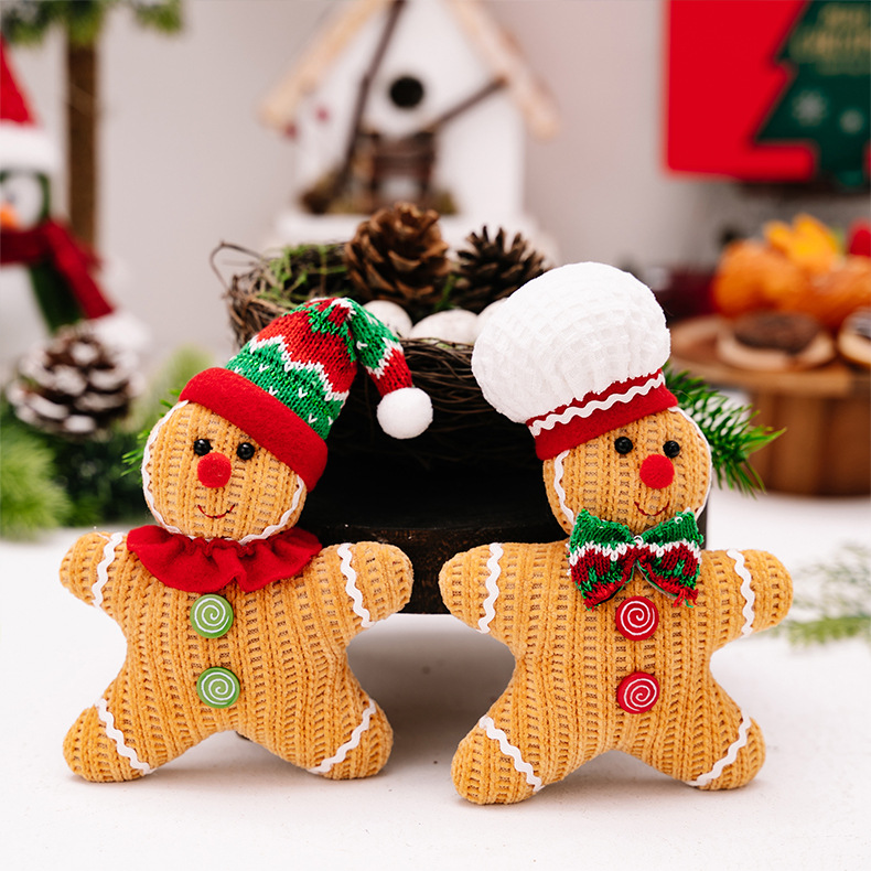160g Weight Hanging Ornaments Event & Party Supplies 1 Piece Quantity Party, Festival Occasion Polyester Material Christmas Festival Gingerbread Pattern Cute Style Christmas Cute Gingerbread Polyester Party Festival Hanging Ornaments 9
