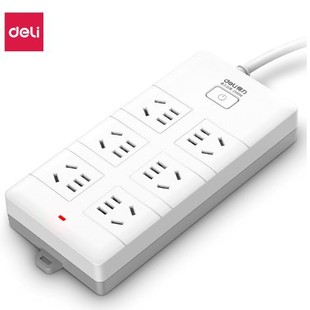 Deli 18168-05 Socket _6 Sets_ 5m _Pvc Bag (White)