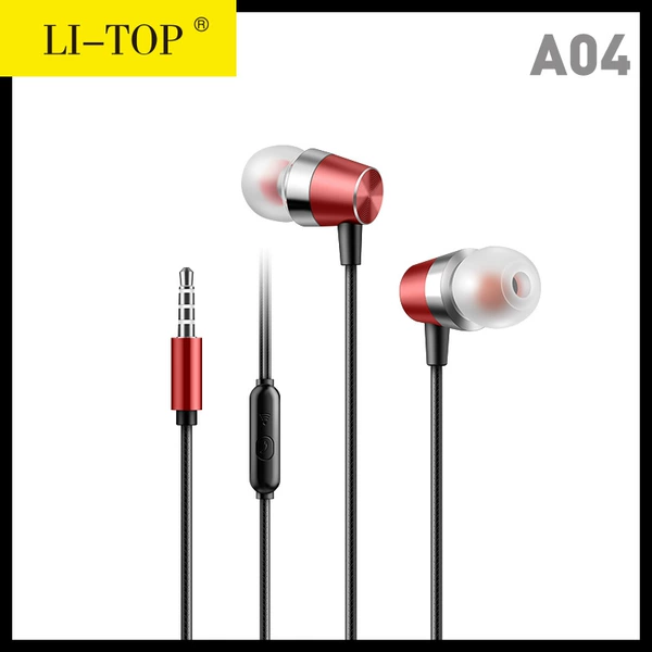 Metal red headphones, A04