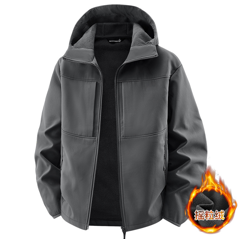 Cross-Border Large Size 2025 Spring & Fall New Soft Shell Jacket Men's Jacket Casual Young Men's Jacket Jacket Outer