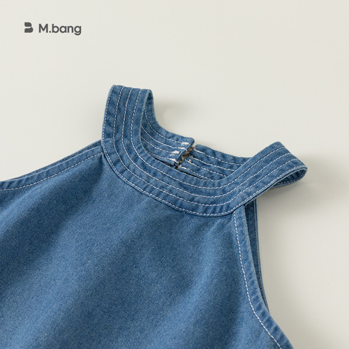 INSbobo children's clothing summer new children's sleeveless denim halterneck dress girls skirt XQ23022