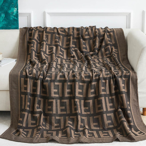 A-class baby and maternal first-class F-head cabin aviation blanket airplane throw blanket letter sofa blanket woven brocade blanket advertising blanket