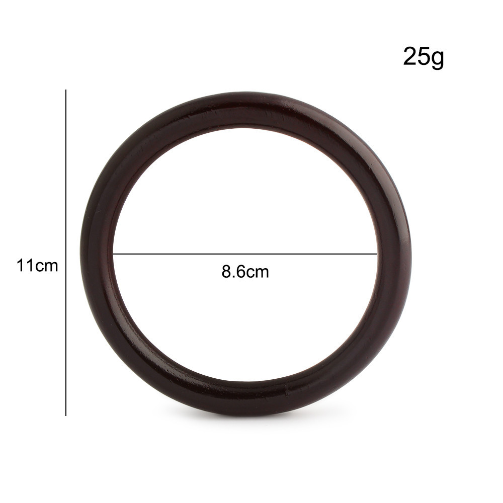 Fábrica de suministro directo de bolsas de gancho redondas de madera 14CM mangas de anillo de madera 11CM accesorios de bolsas