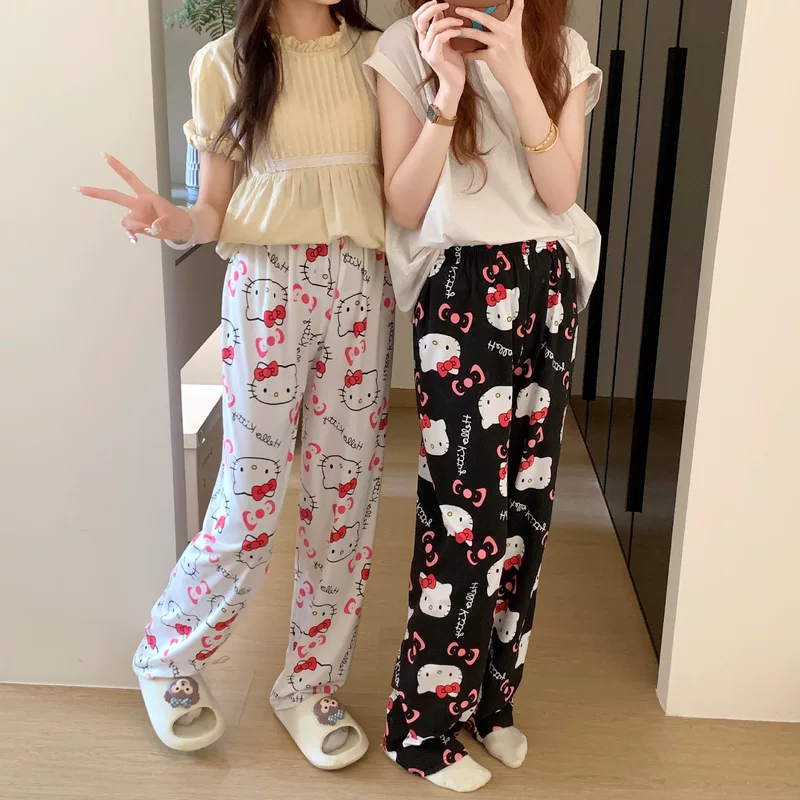 Летние брюки с рисунком для отдыха, пижамы, корейский стиль