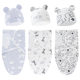 Foreign Trade European and American Newborn Zipper Swaddle Fetal Cap Set Baby Spring Silkworm Sleeping Bag Baby Cap Baby Delivery Room Cover