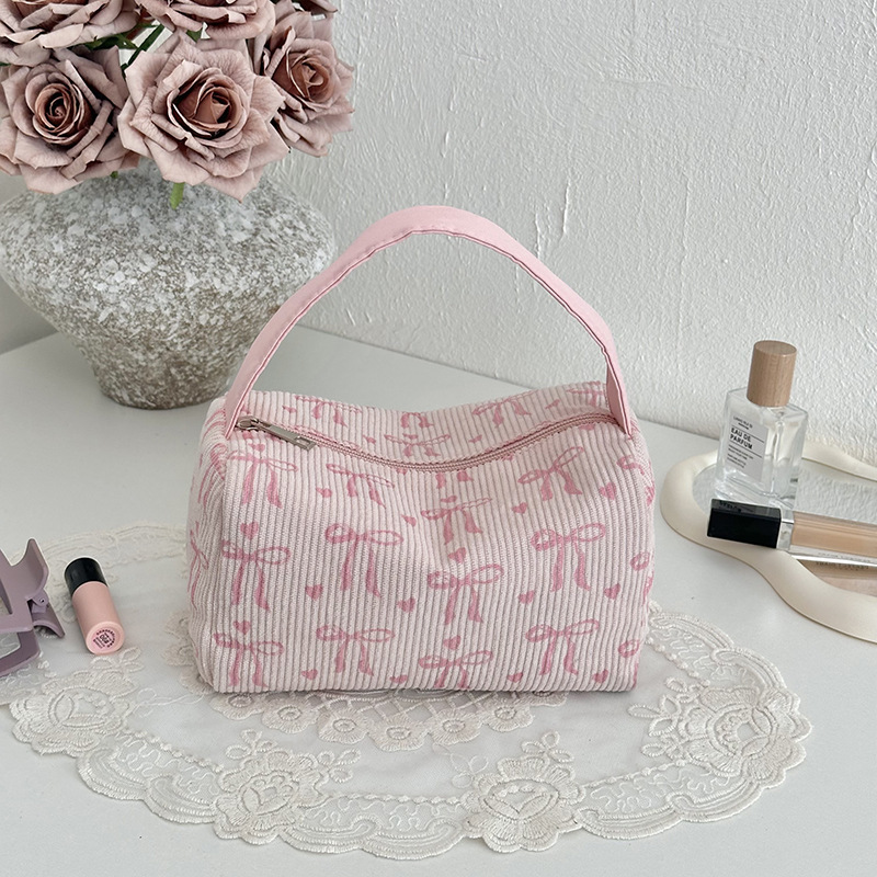 Women's large-capacity makeup bag, new cute and sweet fashion print, convenient storage bag, stylish printed handbag