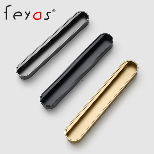 Minimalist wardrobe built-in handle black hidden built-in slotted cabinet drawer cabinet door hidden handle invisible