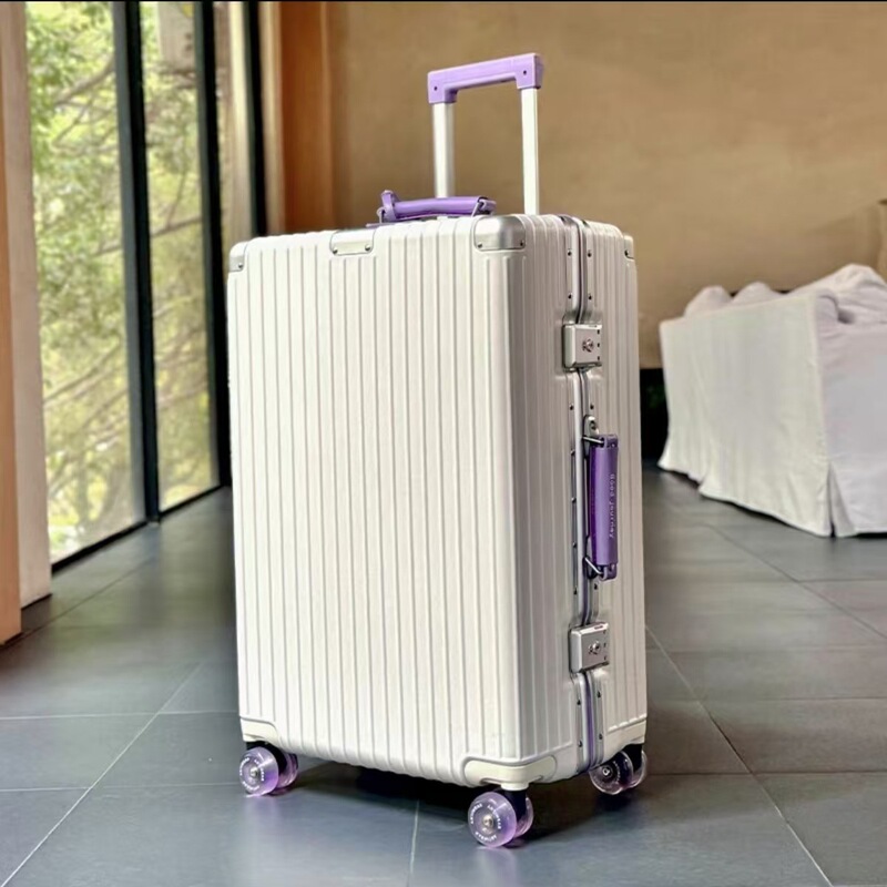 Roller Suitcase, Trolley Case for Women, 20inch Travel Suitcase, Lightweight Carry-On Password Case, Anti-Theft, Wear-Resistant, Minimalist, Quiet and Luxurious