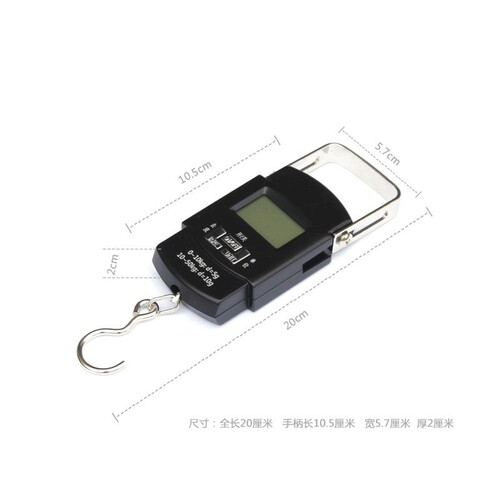 Cross-border factory direct sales 50kg stainless steel hook scale portable backlit portable scale luggage scale A08 electronic scale