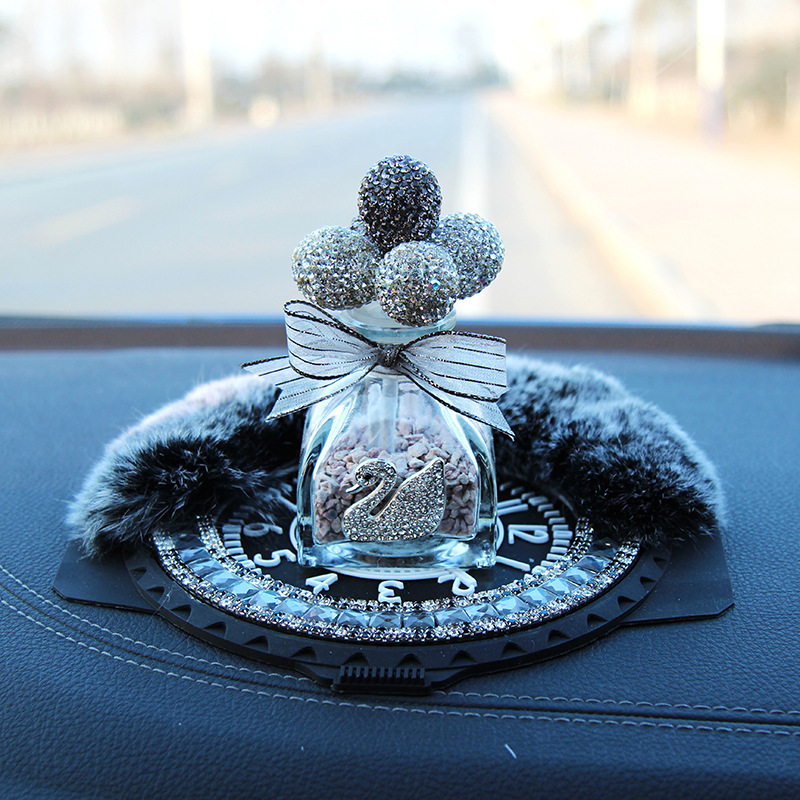 Asiento de perfume de coche, decoración de coche, globo de confesión, decoración de bolas de diamantes de imitación, aromaterapia de zeolita de coche, fragancia fresca y ligera