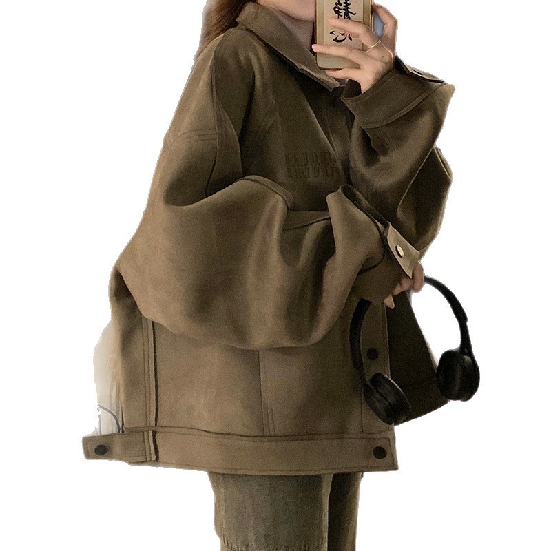 美拉蓝穿搭短款夹克美式复古机车辣妹外套hiphop男女情侣上衣批发|undefined