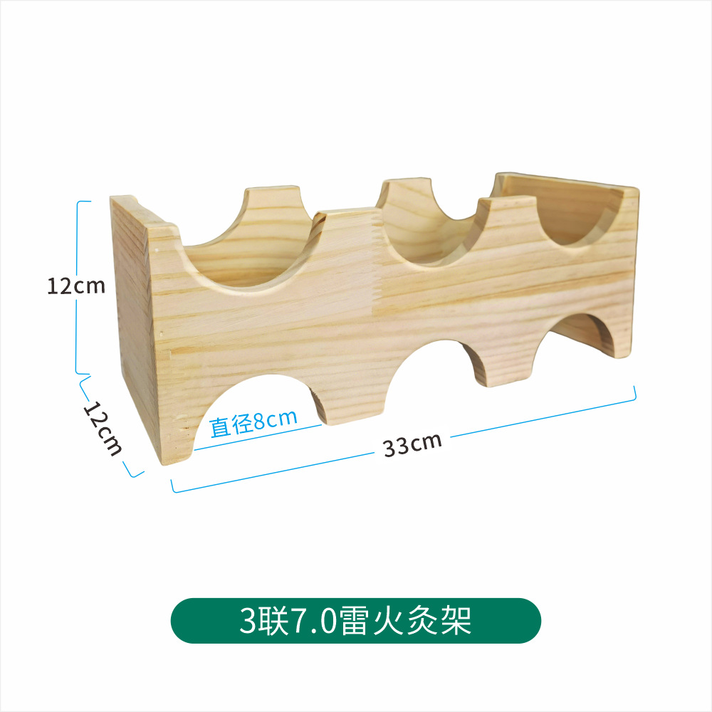 Solid Wood Moxa Stick Holder Stand 3-Slot Thunder Fire Moxibustion Rack Home Moxa Tool preparation