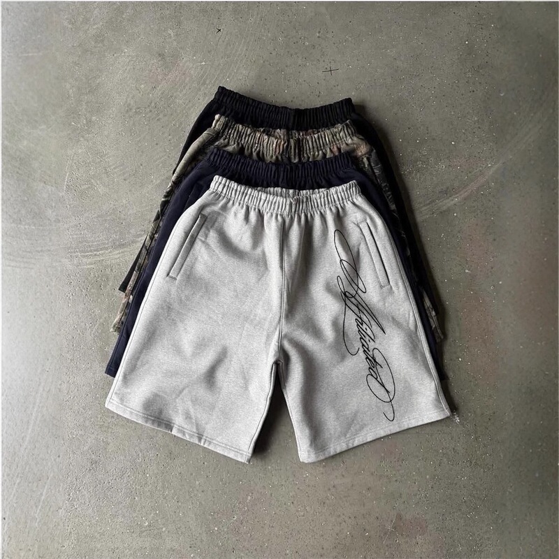 Cross-Border Factory Direct Sales American Retro Washed Trendy Pattern Casual Shorts Loose Street Style Straight Pants for Men Cross-Border Factory Direct Sales American Retro Washed Trendy Pattern Casual Shorts Loose Street Style Straight Pants for Men