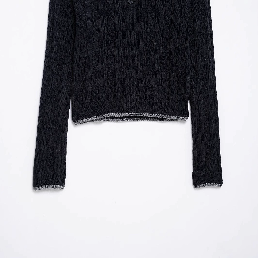 Spring knitted solid design sweater, European style, oversize, french style