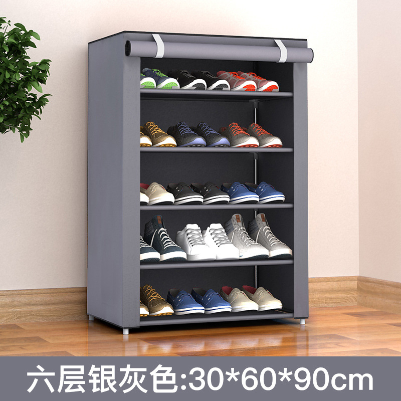 Zapatero simple de varias capas, combinación de estantes para zapatos para el hogar, almacenamiento en la entrada, zapatero a prueba de polvo, almacenamiento y organización para dormitorios, zapatero pequeño