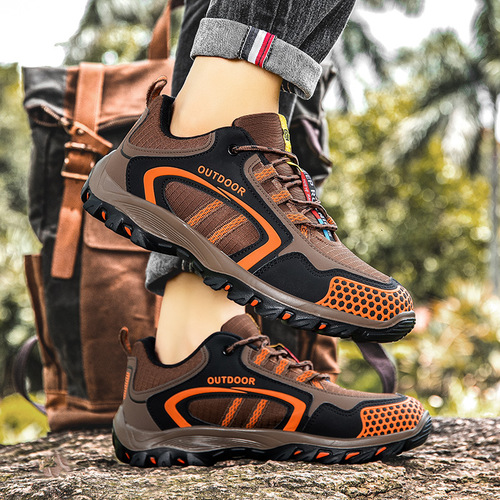 Spring and summer new outdoor hiking shoes, men's sneakers, waterproof, non-slip and wear-resistant professional hiking shoes, hiking shoes