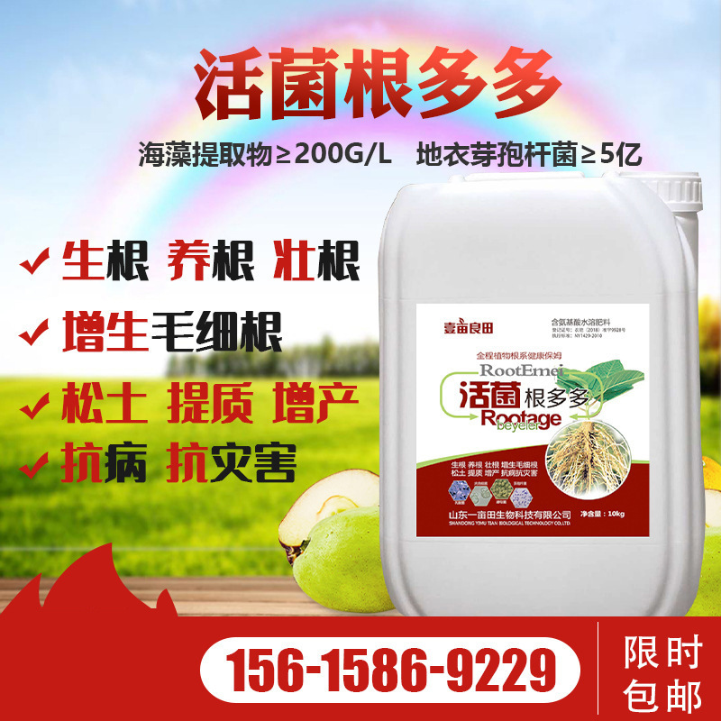 一亩田果树蔬菜生壮根苗保花膨果提质活菌根多多水溶桶肥