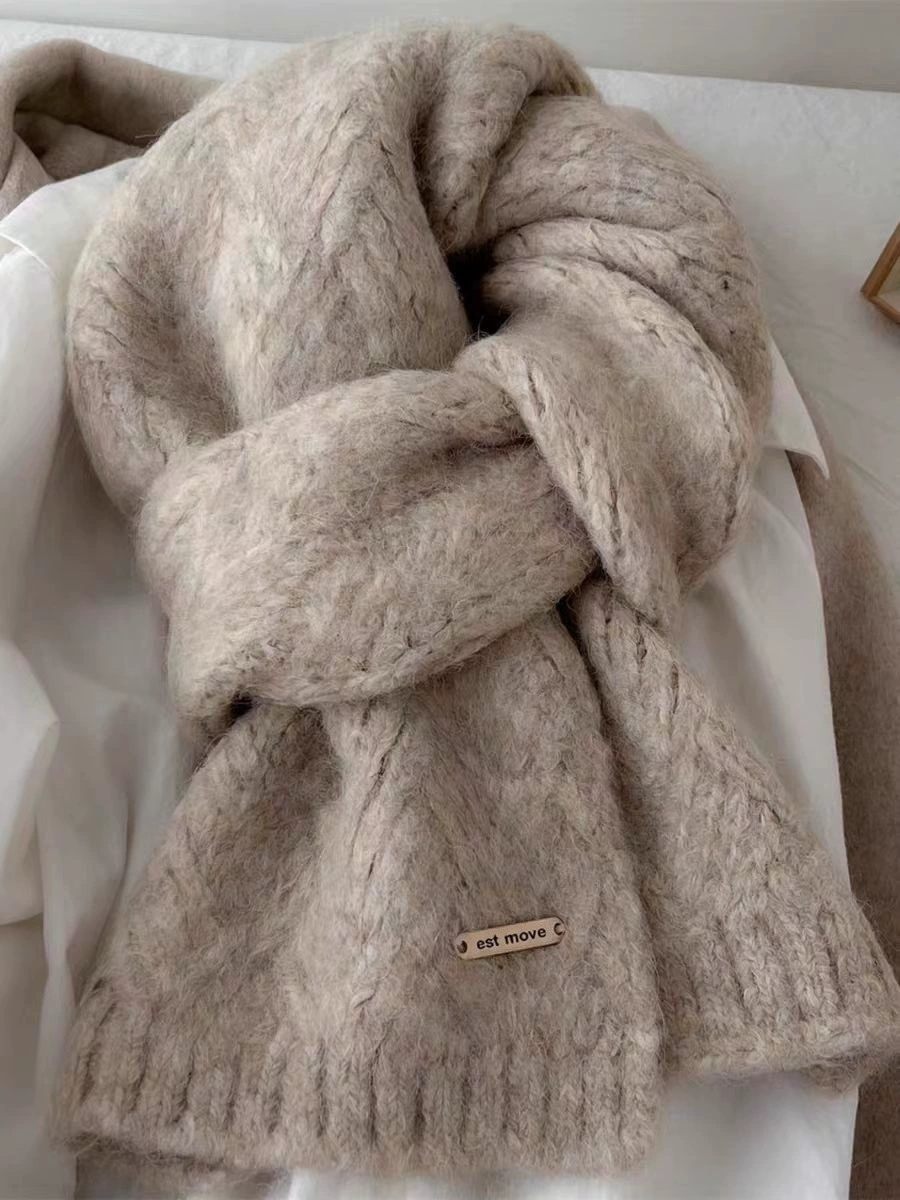 knitted fleece scarf