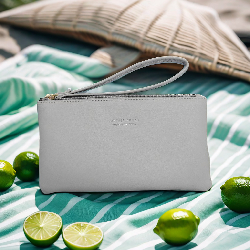 Fábrica al por mayor nuevo estilo de las mujeres largo simple moda monedero bolso del teléfono móvil bolso de las mujeres Cartera de entrega de una sola pieza de las mujeres