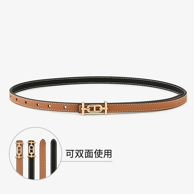 女性の本革ファッションの針は細いベルトを飾ります。|undefined