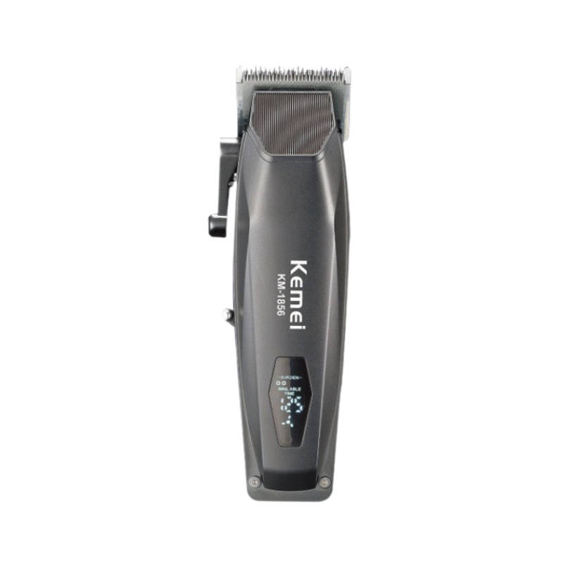 Cortadora de pelo eléctrica Kemei con pantalla digital KM-1856, recortadora de pelo eléctrica doméstica con pantalla digital ajustable.