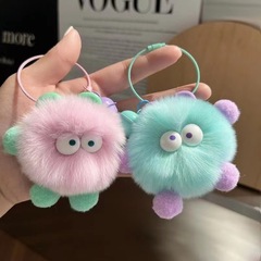 Viral fashion Instagram-style otter fur little elf keychain fur ball small charcoal ball pendant bag accessory