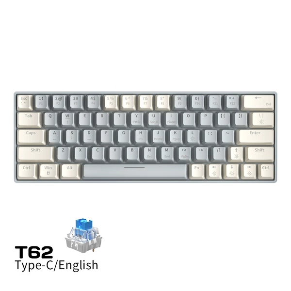 63-key/gray pinch-white [Wired] Mixed Light-Green Axis