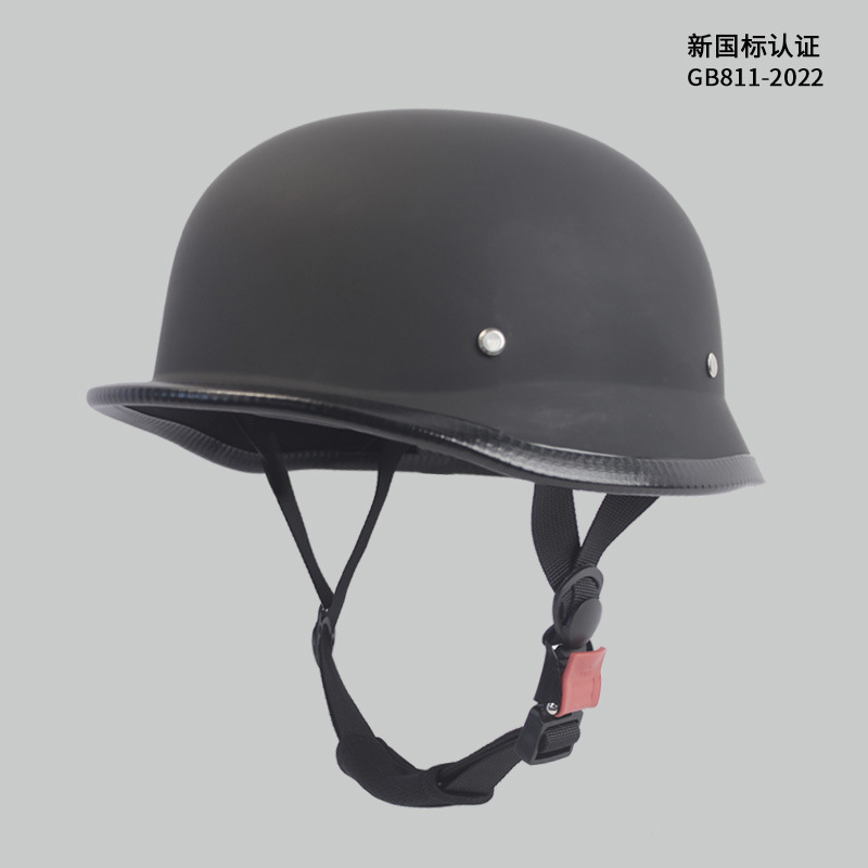 MAHAER Nuevo estándar nacional para hombres y mujeres Ha Retro Cruise Prince Half Casco Lei Net Red Coche eléctrico Casco de seguridad Casco