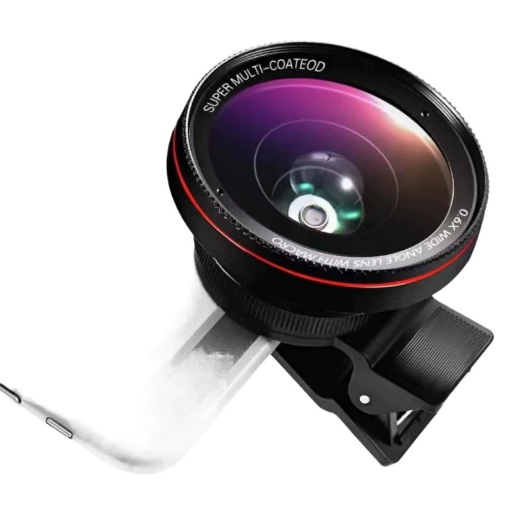 0,6-кратный широкоугольный объектив для мобильного телефона 2-в-1 со стеклянным покрытием 37 мм 0,6-кратный широкоугольный объектив 20 раз макрообъектив