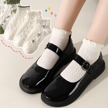 夏季白色袜子女款短袜透气女袜洛丽塔棉袜花边女士纯棉袜子批发