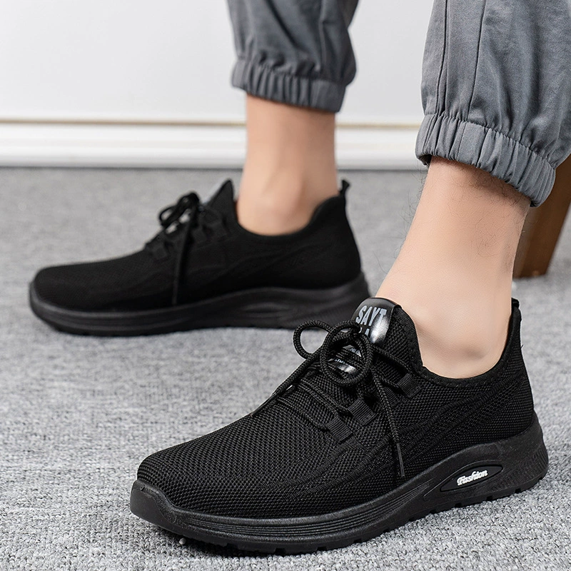 Мужская новая весенняя летняя спортивная обувь повседневная легкая подошва пап обувь трансграничная противоскользящая черная рабочая обувь мужская обувь