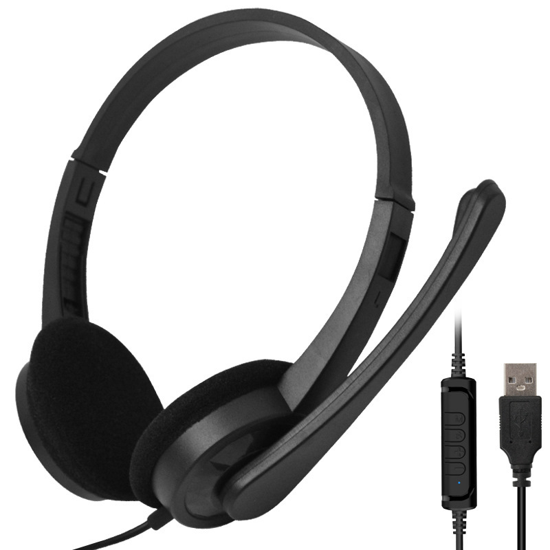 Wholesale headset with microphone USB interface subwoofer Gaming Live headset cross-border dedicated