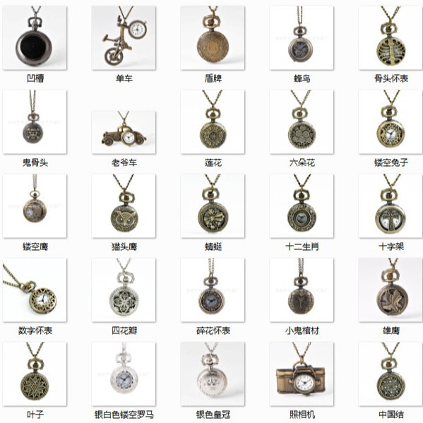 2019 nostalgic small pocket watch retro variety pocket watch necklace manufacturers wholesale small quartz watch