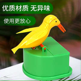 按压智能牙签罐 可爱小鸟牙签盒 筒按压式牙签盒家用客厅收纳盒