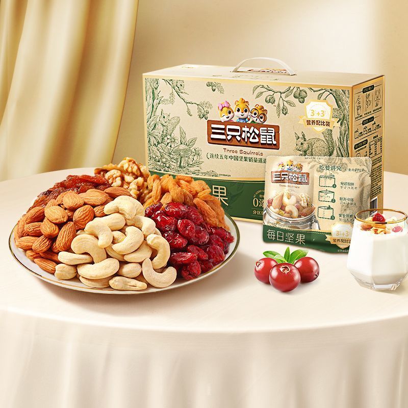 [베스트셀러 30팩] 견과류 3종 + 말린과일 3종