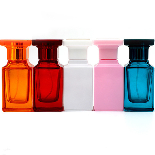 50ml High-end Glass Fragrance Atomizer Bottle Perfume Essence Fine Spray Bottle Full Color Glass Empty Bottle