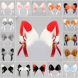 直销Lolita猫耳朵头饰狐狸耳朵猫娘萝莉cos可爱百搭手工蝴蝶结