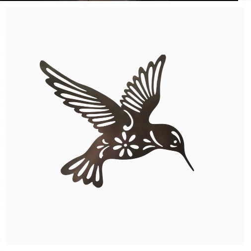 Transfronterizo para tres colibríes silueta artesanías de hierro forjado decoración colgante de pared artesanías de metal creativas para el hogar
