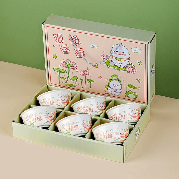 Good luck, 6 bowls+gift boxes