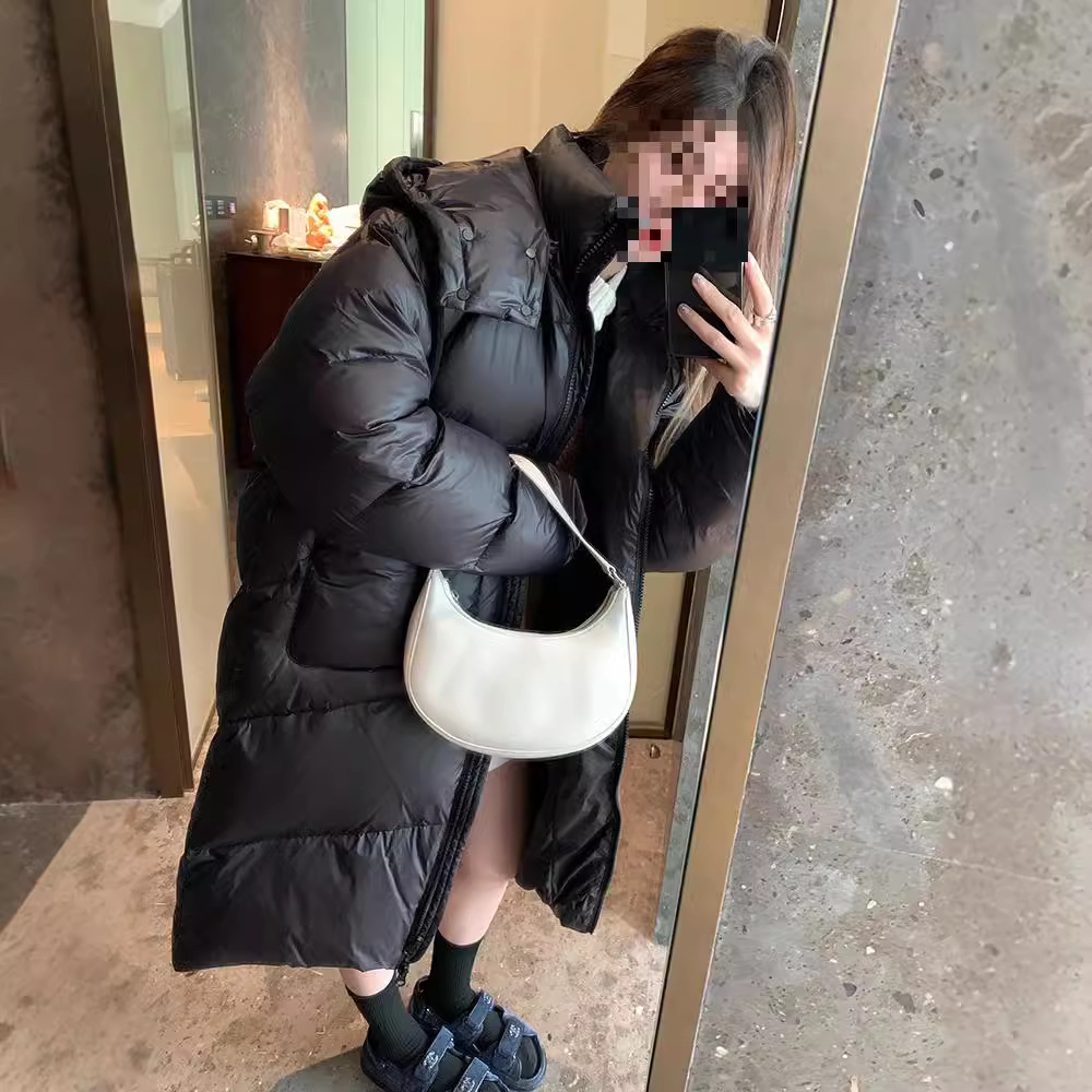 【现货】VC大被子手套羽绒服女冬新款中长款保暖连帽羽绒衣外套