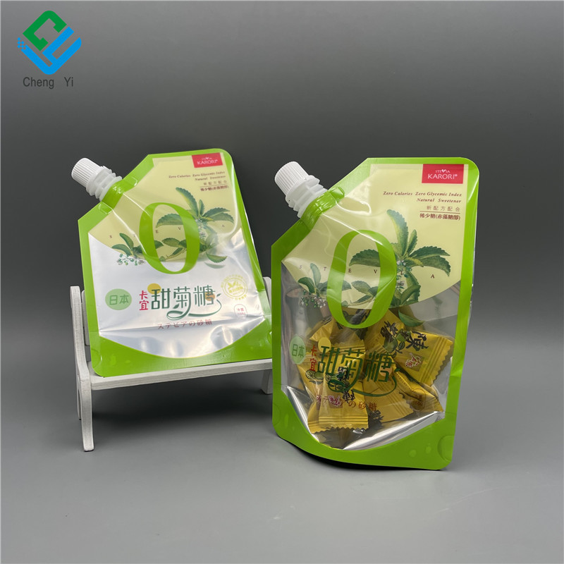 代糖白砂糖斜口嘴袋 辣椒粉鸡精调味料食品塑料吸嘴袋0卡糖自封袋
